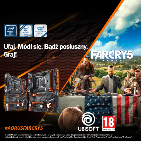 Kup wybraną płytę główną AORUS i zgarnij klucz do gry Far Cry5!